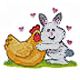 bunny with chicken