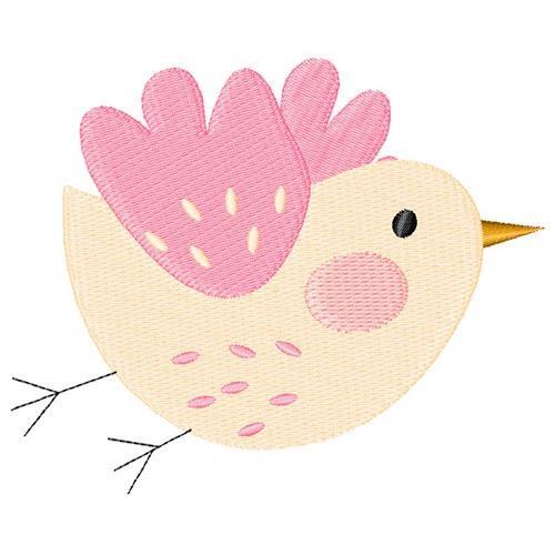 flying pink bird
