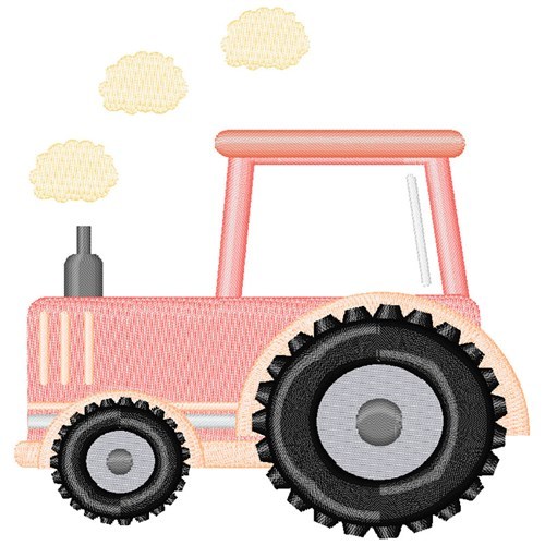 pink farm tractor